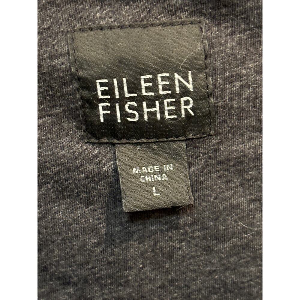 Eileen Fisher Quilted Jacket Womens Size Large Cotton Grey - Picture 3 of 6